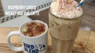 Raspberry Choco Rocket Matcha Latte